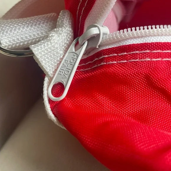 Red and White Hawaii Small Gym Duffle Bag Adjustable Strap - Picture 8 of 11